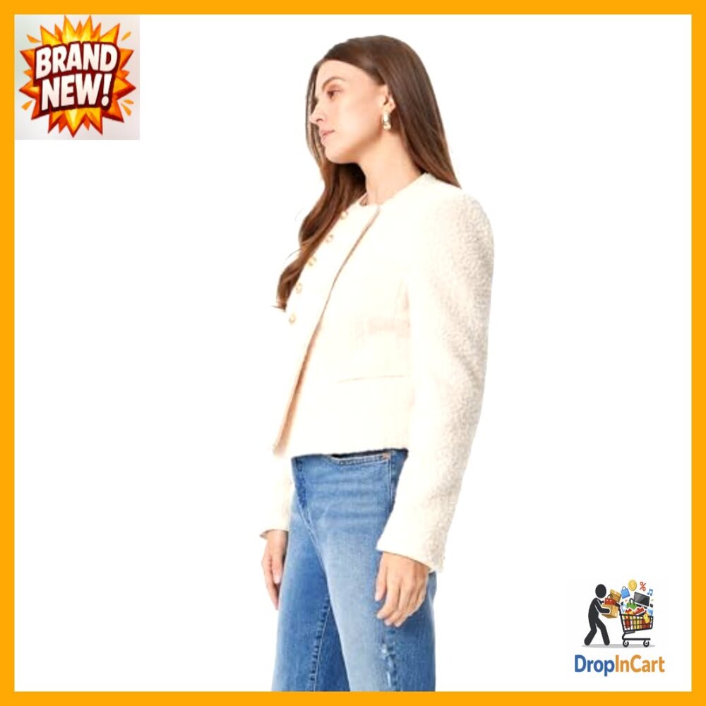 Double Breasted Collarless Blazer Wool Blend Busi… - image 3